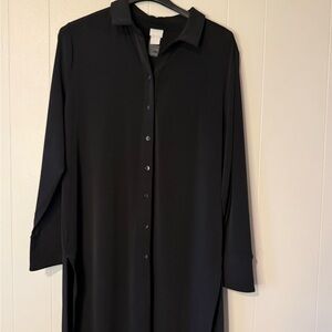 Chico's brand Easy Chic Knit Duster Jacket in Black size 2 NWT